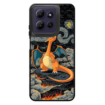Charizard Inferno Beneath the Starry Night Pokemon Motorola Moto G Power 2026 Case