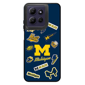 Michigan Wolverines themed decals Motorola Moto G Power 2026 Case