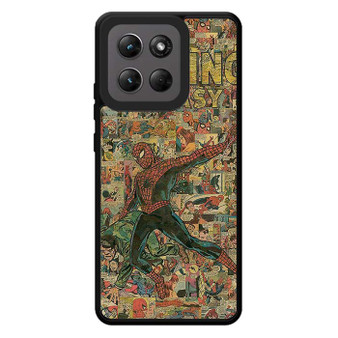 Amazing Spiderman Comic Pattern Motorola Moto G Stylus 2026 Case