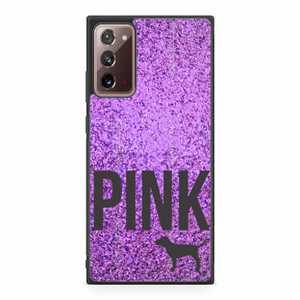 Purple Glitter Victoria's Secret Samsung Galaxy Note 20 5G Case