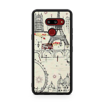 Paris Effel Tower Sketsa LG G8 ThinQ Case