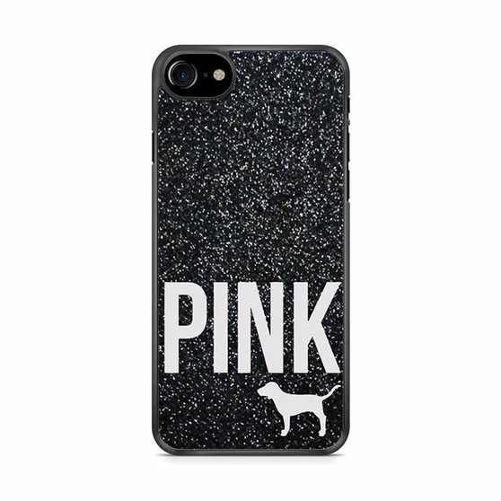 Black Glitter Victoria's Secret iPhone SE 2020 Case