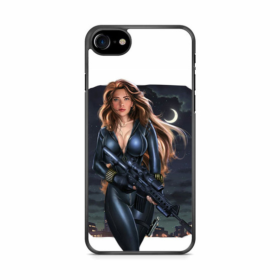 Black Widow With the Sniper iPhone SE 2020 Case
