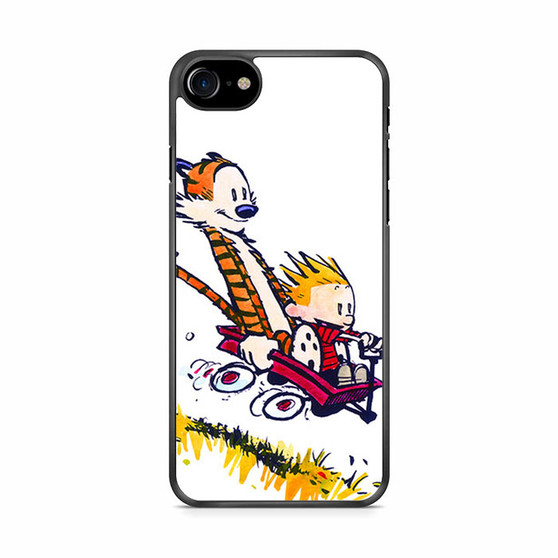 Calvin and Hobbes Riding Imagination Car iPhone SE 2020 Case