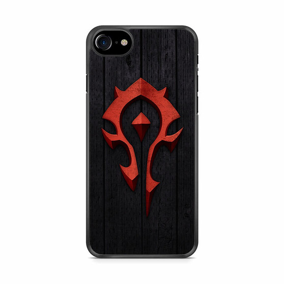 Warcraft With Wooden Pattern Background iPhone SE 2020 Case