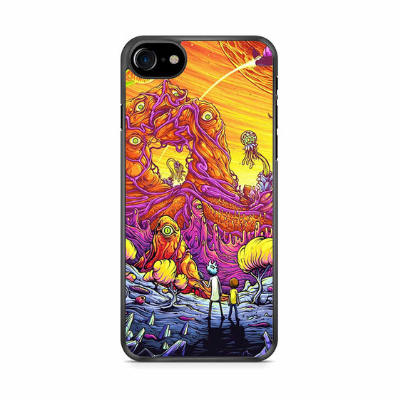 Rick and Morty Fighting Alien iPhone SE 2020 Case
