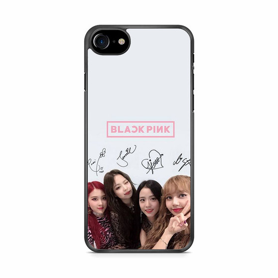 Black Pink Signature 4 iPhone SE 2020 Case