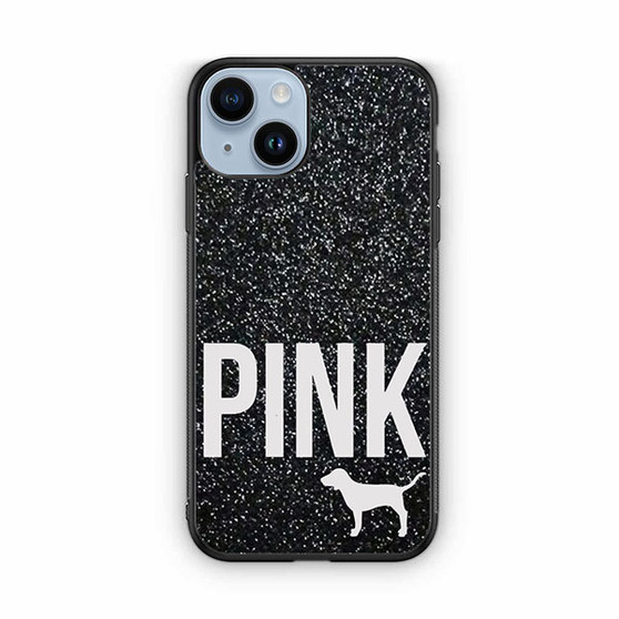 Black Glitter Victoria's Secret iPhone 14 Case
