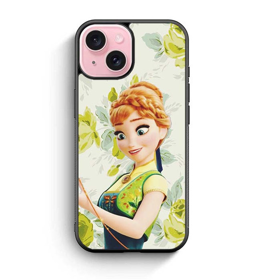 Anna Fozen Green Floral iPhone 15 Case