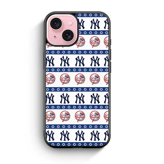 Baseball New York Yankees Labels iPhone 15 Case