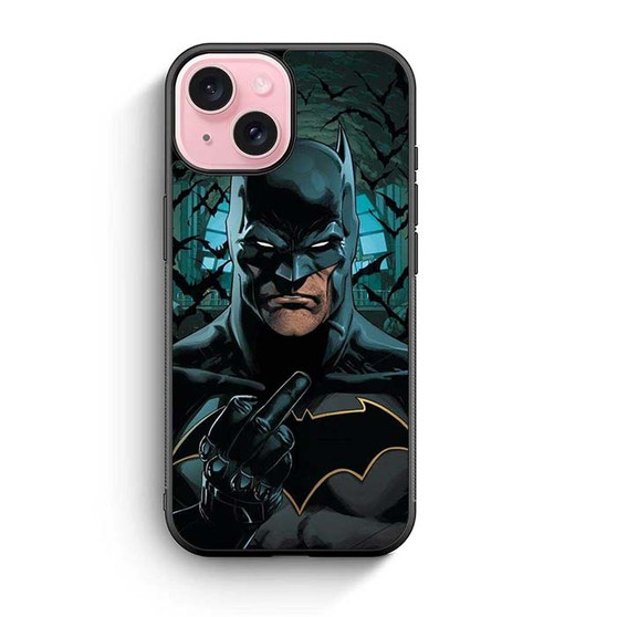 Batman Midle Finger iPhone 15 Case