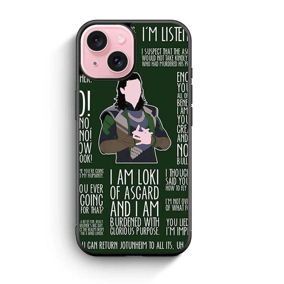 Loki Quotes iPhone 15 Case