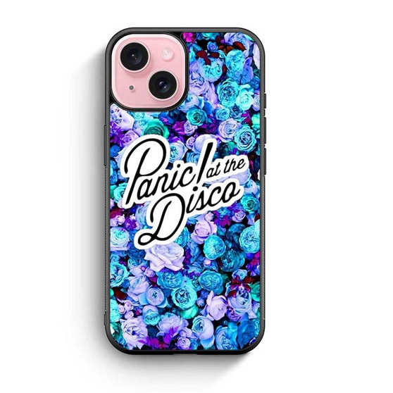 Panic at the Disco with Flower Background iPhone 15 Case