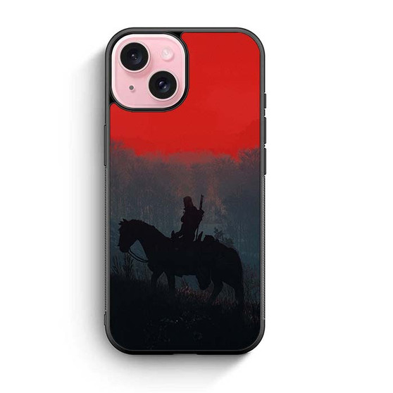 The Witcher Geralt Riding a Horse iPhone 15 Case