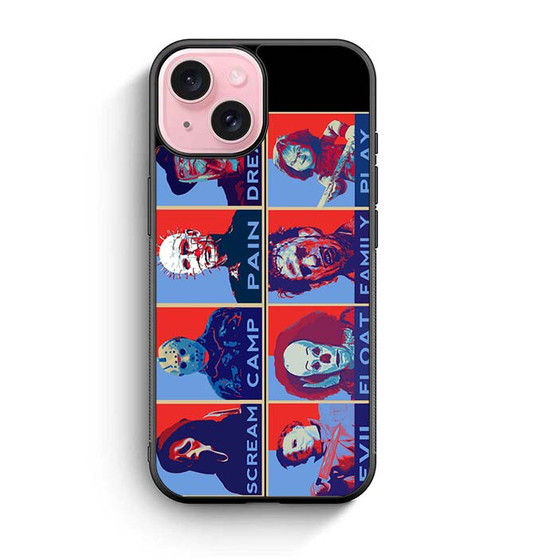 Halloween Character Jason Freddy Scream iPhone 15 Case