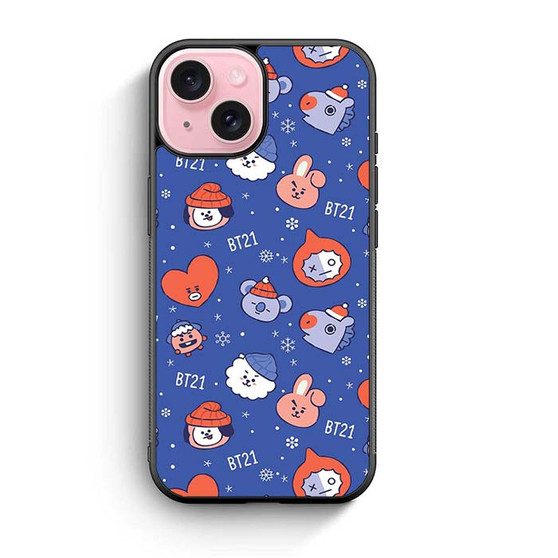BT21 on Winter iPhone 15 Case
