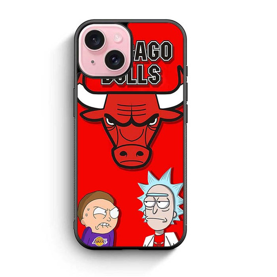 Bulls X Rick n Morty iPhone 15 Case