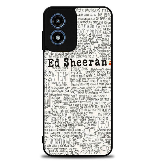 Ed Sheeran All Lyrics Motorola Moto G Play 2024 Case