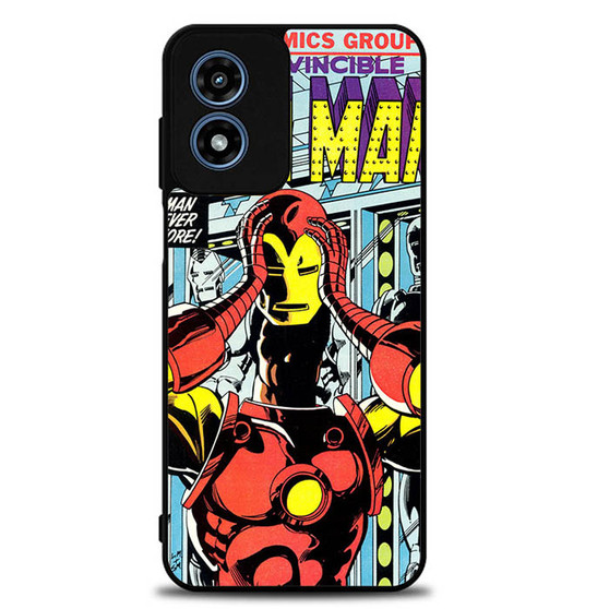 Iron Man Marvel Comic Cover Motorola Moto G Play 2024 Case