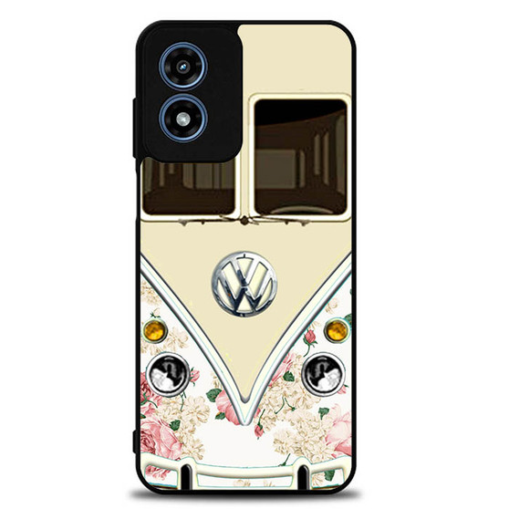 pink floral vw retro bus Motorola Moto G Play 2024 Case
