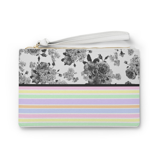 Colorful Pastel X Monofloral Clutch Bag
