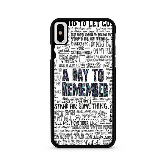 A day to remember Lyrics iPhone X / XS | iPhone XS Max Case A day to remember Lyrics iPhone X / XS | iPhone XS Max Case