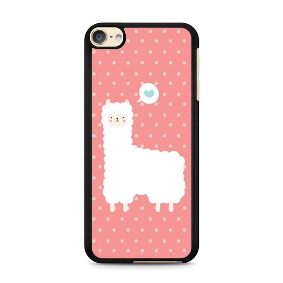 pink cute alpaca iPod Touch 6 Case