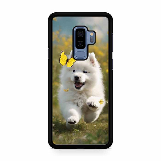 Cute puppy catching butterfly Samsung Galaxy S9 | S9+ Case