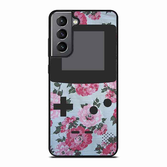 floral vintage gameboy Samsung Galaxy S21 Case