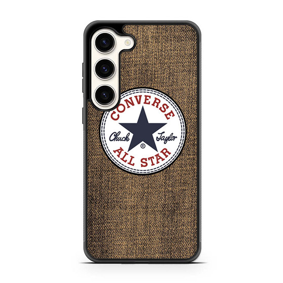 brown denim converse Samsung Galaxy S23 Case