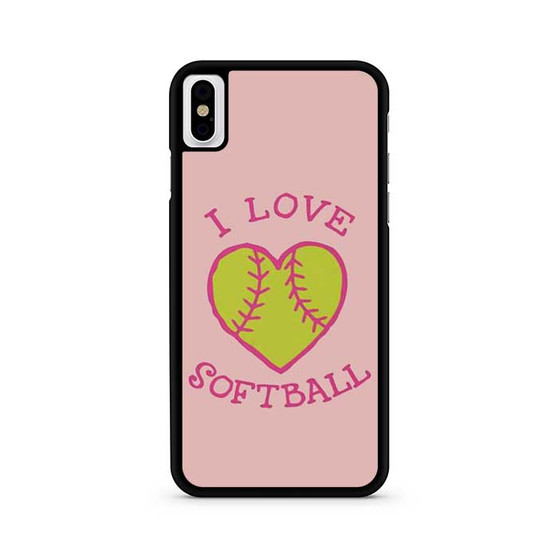 I Love Softball iPhone X / XS | iPhone XS Max Case I Love Softball iPhone X / XS | iPhone XS Max Case