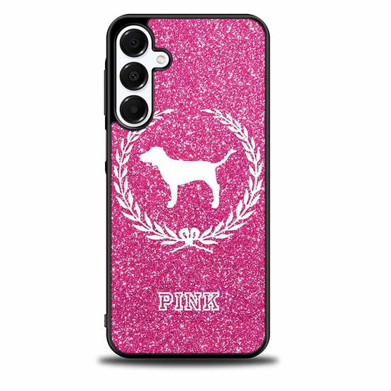 Glitter Pink Dog Logo Samsung Galaxy A16 5G Case