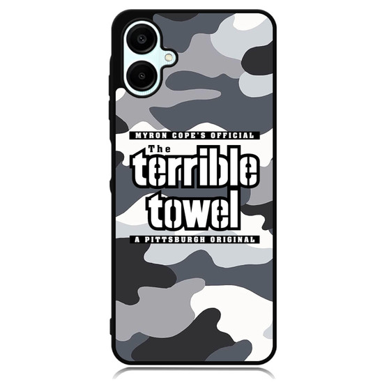 The Terrible Towel Pittsburgh Steelers in Camo Samsung Galaxy A06 Case