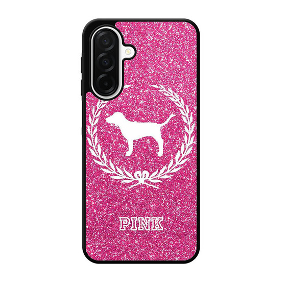 Glitter Pink Dog Logo Samsung Galaxy A26 5G Case