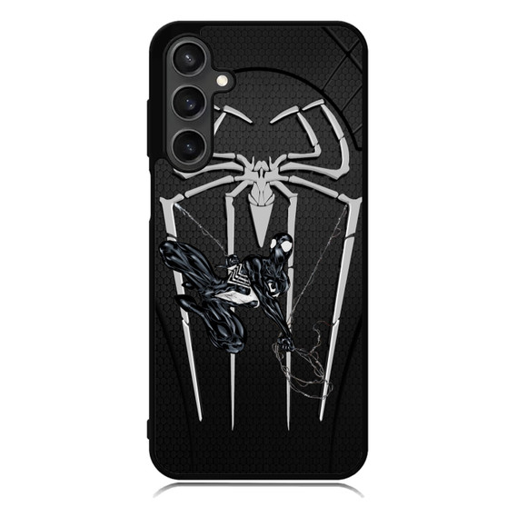 black spiderman logo Samsung Galaxy A55 Case