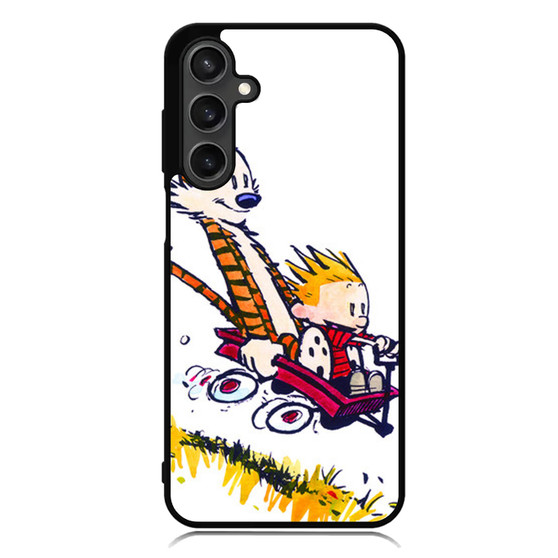 Calvin and Hobbes Riding Imagination Car Samsung Galaxy A55 Case