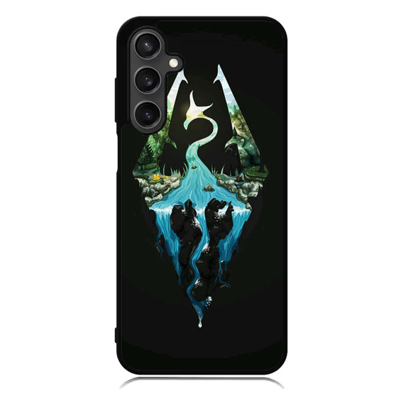 Skyrim Logo in Nature Samsung Galaxy A55 Case
