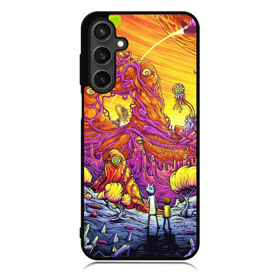 Rick and Morty Fighting Alien Samsung Galaxy A55 Case