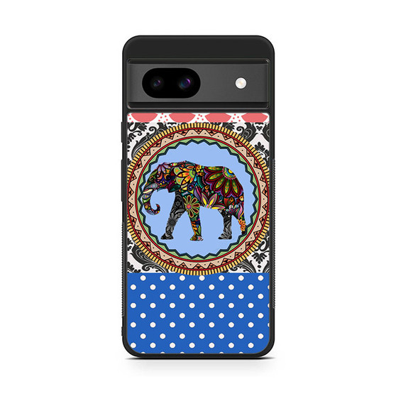 elephant aztec floral art Google Pixel 8a Case