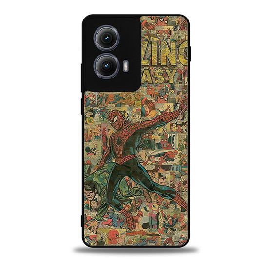 Amazing Spiderman Comic Pattern Motorola Moto Edge 5G 2024/ Moto Edge 5G 2025 Case