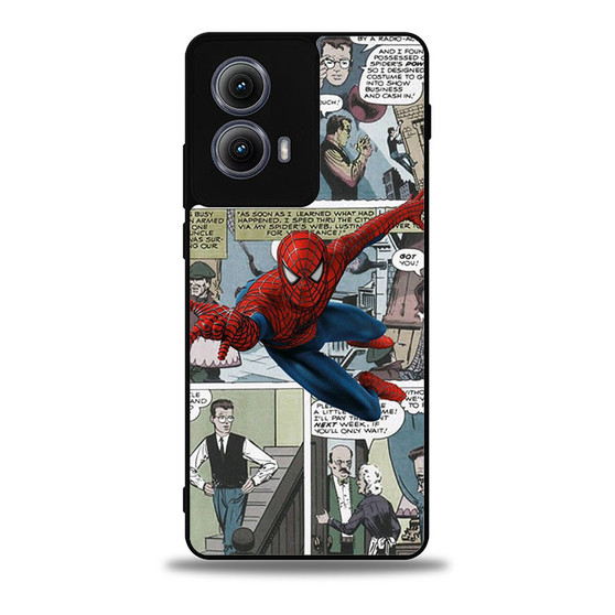 Spiderman Marvel Comic Cover Motorola Moto Edge 5G 2024/ Moto Edge 5G 2025 Case