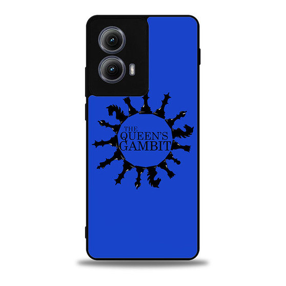 The Queens Gambit in Blue Motorola Moto Edge 5G 2024/ Moto Edge 5G 2025 Case
