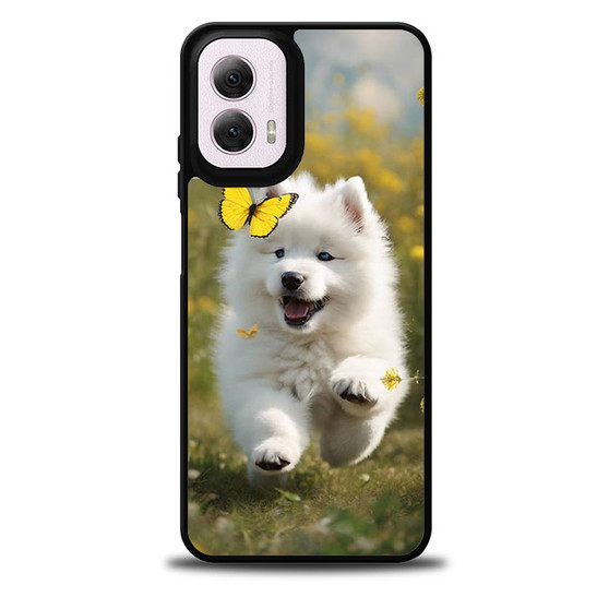 Cute puppy catching butterfly Motorola Moto G 5G 2024/ Moto G 5G 2025 Case