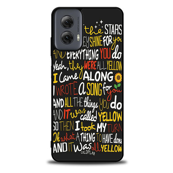 Coldplay Lyrics 2 Motorola Moto G Power 5G 2024/ Moto G Power 5G 2025 Case