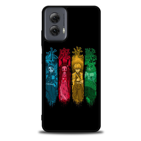 Kimetsu No Yaiba in Neon Art Motorola Moto G Power 5G 2024/ Moto G Power 5G 2025 Case