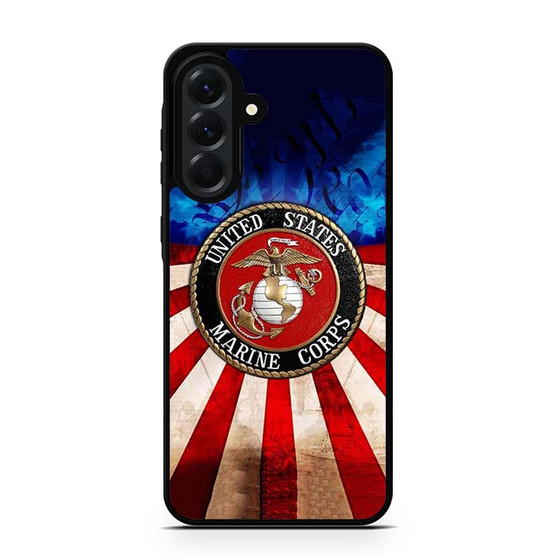 United States Marine Corps on USA Flag Samsung Galaxy A56 Case