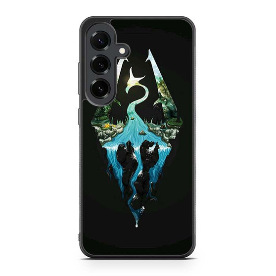 Skyrim Logo in Nature Samsung Galaxy S25 FE Case