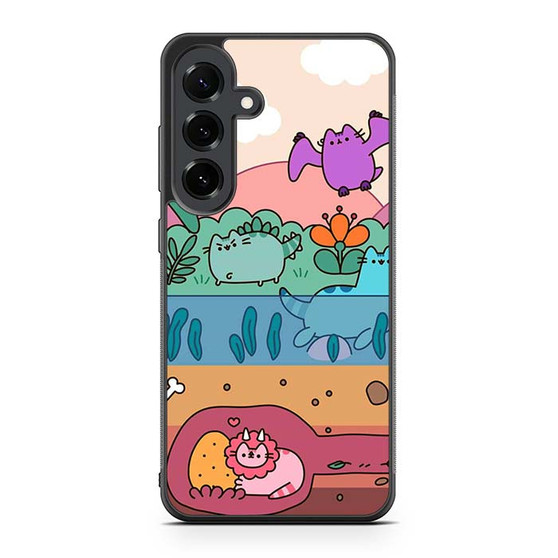 Pusheen Dinosaurs Samsung Galaxy S25 FE Case