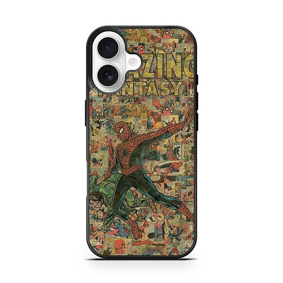 Amazing Spiderman Comic Pattern iPhone 17 Case