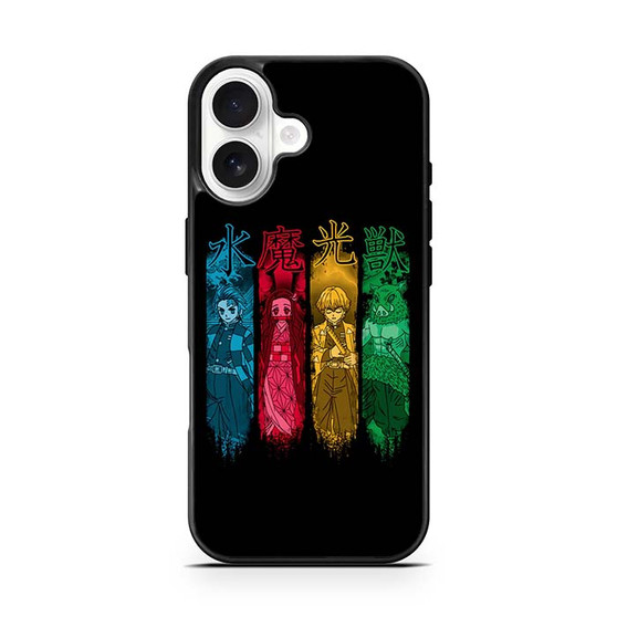 Kimetsu No Yaiba in Neon Art iPhone 17 Case Kimetsu No Yaiba in Neon Art iPhone 17 Case